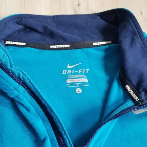 Nike Men sz L‎ large half zip pullover long active - Picture 2 of 8